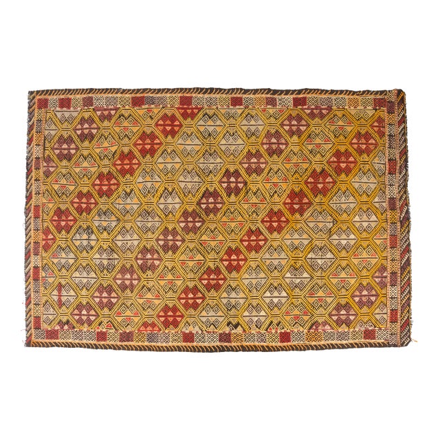 Oushak Anatolian Wool Kilim Rug For Sale