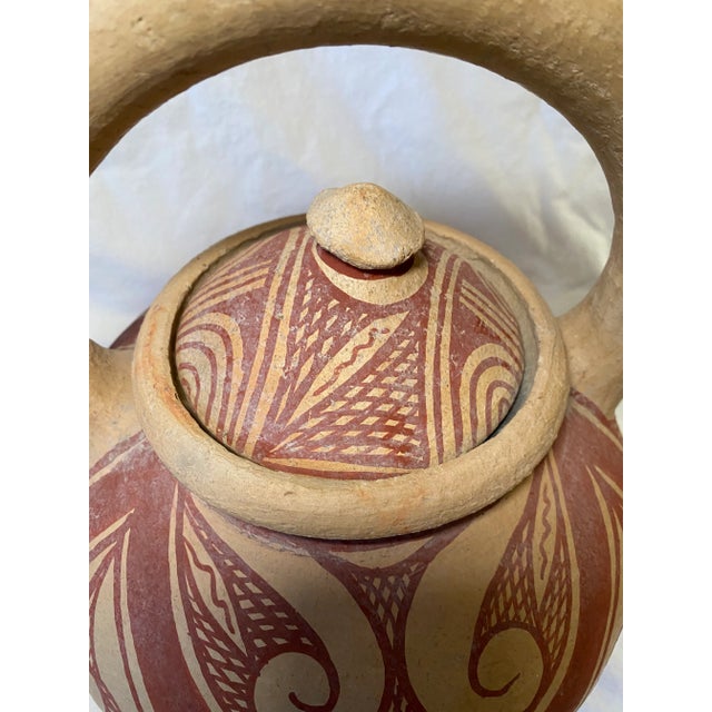 Earthenware Hand Painted Vintage Tea Pot For Sale - Image 9 of 13