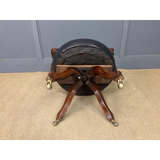 Victorian Mahogany Revolving Desk Chair, 1885 For Sale - Image 12 of 13