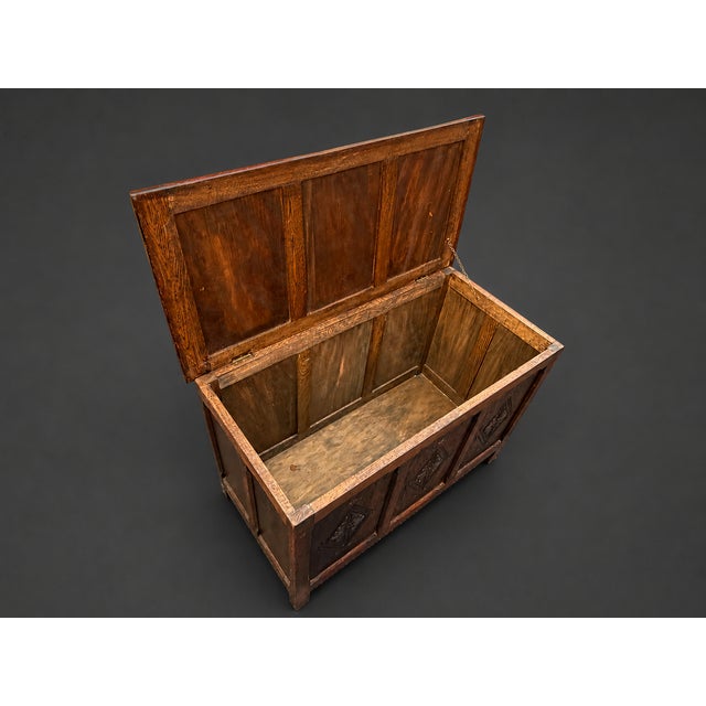Early 20th Century Early 20th Century Jacobean Revival Carved Oak Blanket Chest For Sale - Image 5 of 5