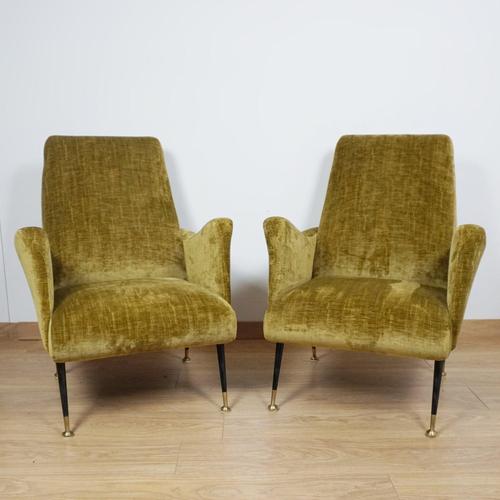 1950s Mid-Century Italian Lounge Chairs by Marco Zanuso, 1950s, Set of 2 For Sale - Image 5 of 8