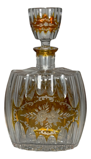 Art Deco Crystal Carafe from Josephinenhütte Glassworks, 1930s