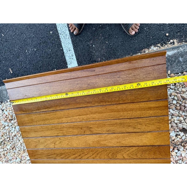 American Mid Century Modern Walnut/Pecan & Brass 2 Tier Side End Table by Heritage For Sale - Image 13 of 16