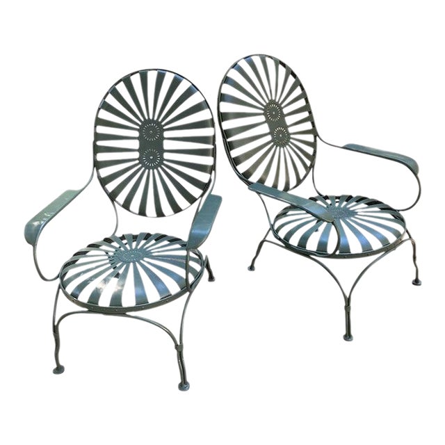 Mid 20th Century Francois Carre Oversized Coastal Lounge Chairs, Circa 1940 - A Pair, Attributed For Sale