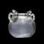 René Lalique 1926 Bouchardon Handle Vase in Opalescent Glass This vase measures: 6.5 wide x 5 deep x 4.75 inches high...