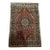 Vintage 1970s Handmade Indian Silk Rug 2.1' X 3.2' (64cm X 98cm) For Sale
