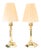 Small Art Deco Table Lamps with Fabric Shades, Vienna, Austria, 1920s, Set of 2 For Sale