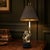 20th Century Brass-Tone Lion Table Lamp, Neoclassical Black Shade, 28.5 Inch For Sale - Image 15 of 18