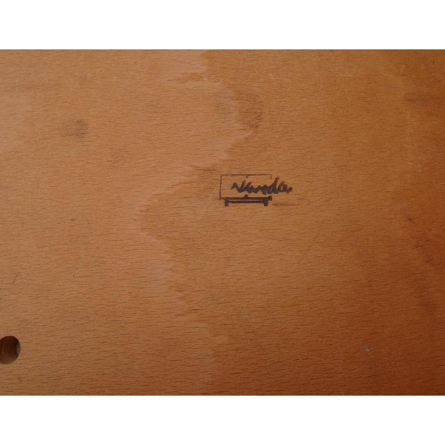 Oak Chairs and Stool from Vanda Watervliet, Belgium, 1960s, Set of 9 For Sale - Image 11 of 18