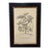Vintage Cassia Botanical Illustration Print in Black & Gold Wood Frame For Sale