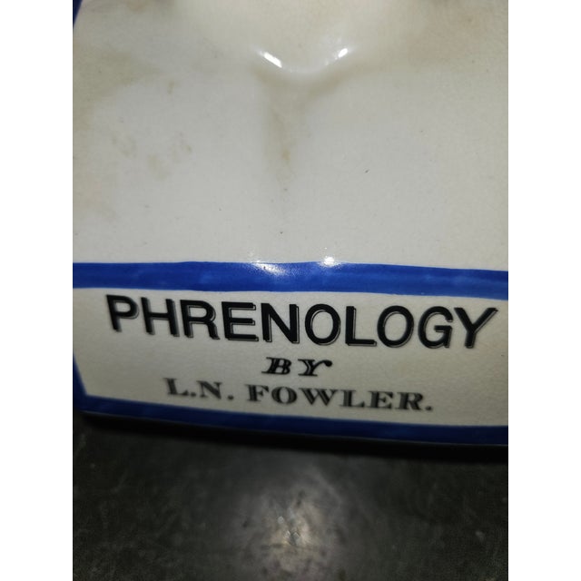 20th C. English Ceramic Phrenology Head by Fowler London For Sale - Image 4 of 5