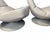 1990s Space Age–Style Cream Swivel Lounge Chairs on Metal Disc Bases—Pair For Sale - Image 9 of 9
