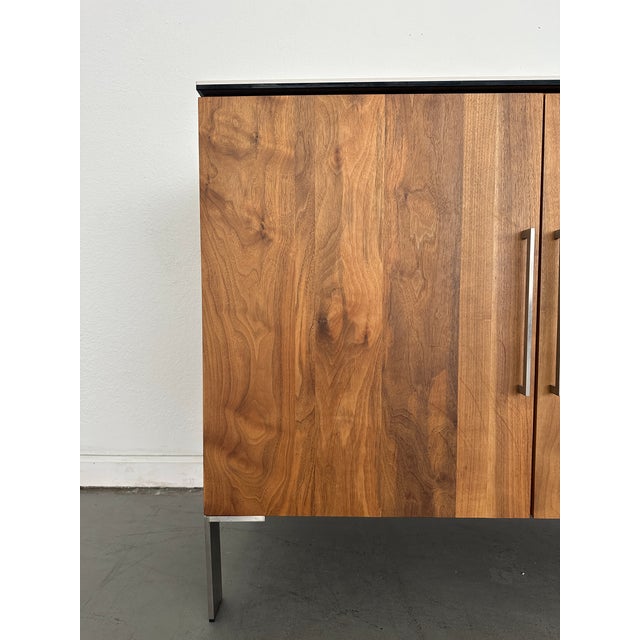 Wood Room and Board Kenwood Bar Cabinet For Sale - Image 7 of 9