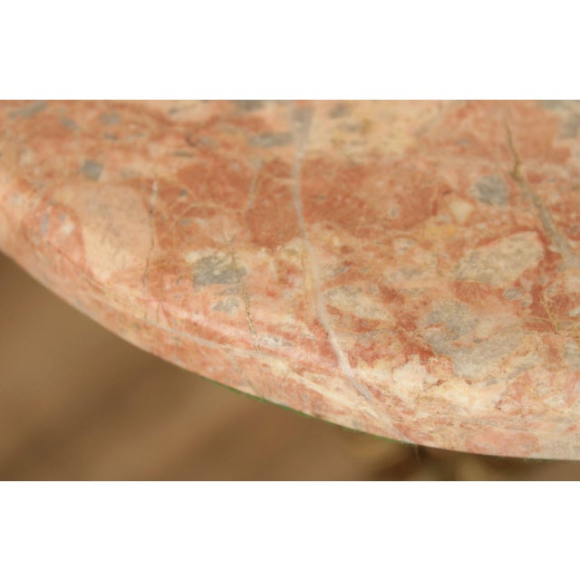 Brass Antique Victorian Marble Top Brass Pedestal Stand For Sale - Image 8 of 13