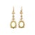 Victorian Mid-Century Victorian Revival Lab Grown Sapphire Drop Earrings For Sale - Image 3 of 5