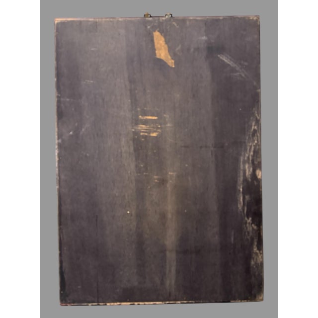 Early 20th Century Antique Chinese Famille Rose Hand Painted Figural Scenic Porcelain Plaque For Sale - Image 5 of 8