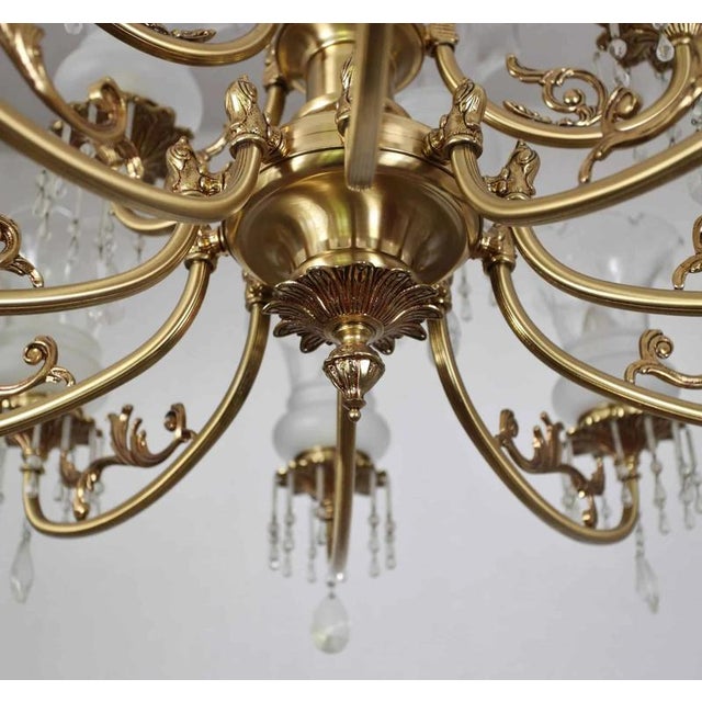 2000 - 2009 Fifteen-Arm Chandelier in Brass For Sale - Image 5 of 5