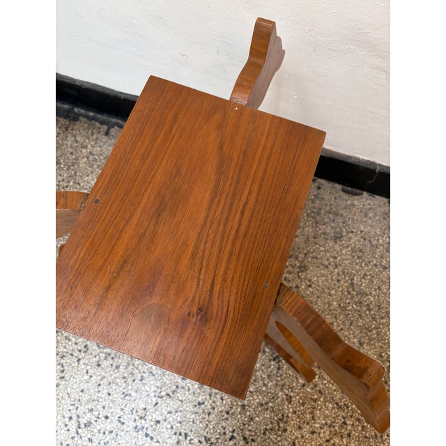 Mid-Century Wooden Side Table in the shape of Seahorse, 1960s For Sale - Image 6 of 10