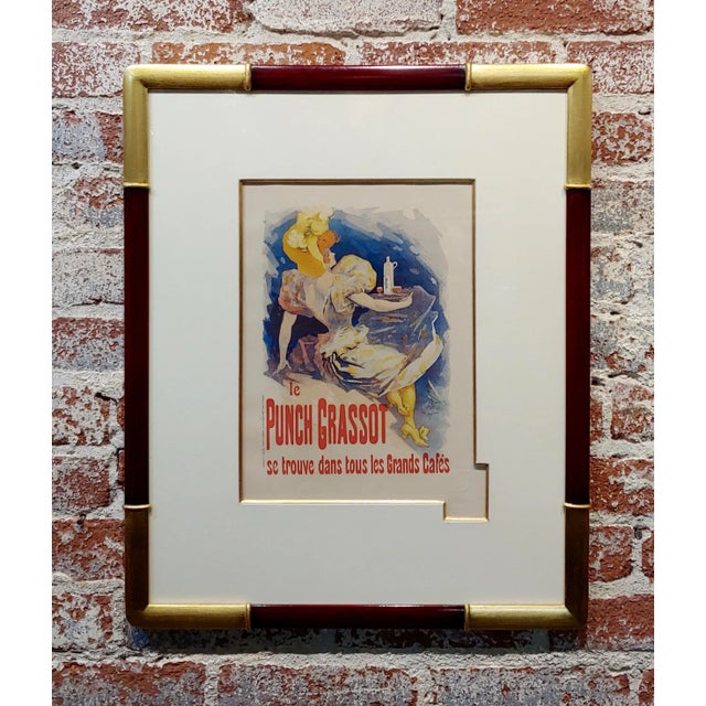 Jules Cheret -Le Punch Grassot - Original 1895 French Liquor Lithograph For Sale - Image 10 of 10