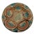 19th Century Spanish Glazed Terracotta Lebrillo Bowl With Leaf Motif - 10.5" For Sale