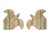 Vintage Hand Carved Striped Onyx Marble Fleur De Lis Bookends. They are made from natural banded onyx, a stone famous for...