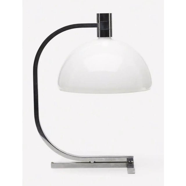 Franco Albini and Franca Helg As1c Table Lamp for Nemo in Glass & Chrome For Sale - Image 10 of 10