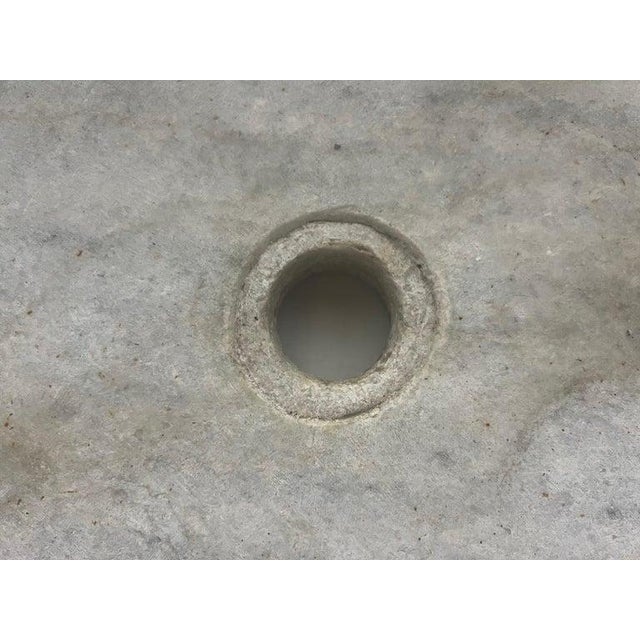 Gray Mid 20th Century Italian Stone Sink With Distressed Finish For Sale - Image 8 of 10