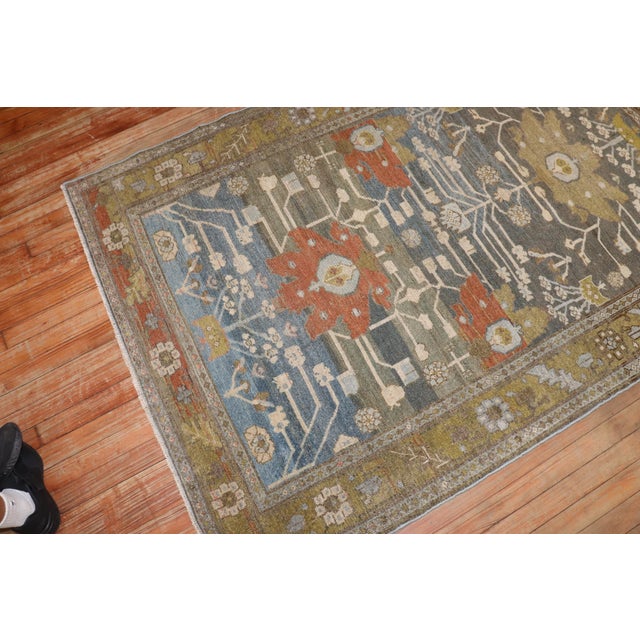 Green Zabihi Collection Persian Malayer Rug For Sale - Image 8 of 10