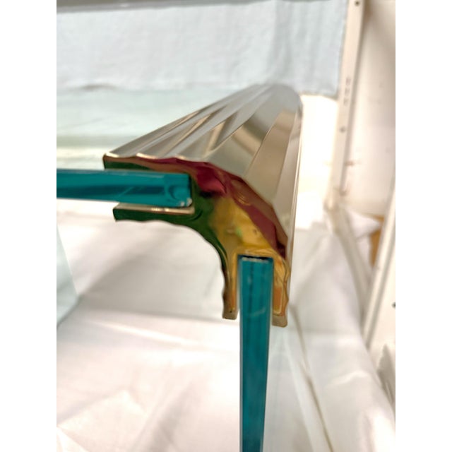 Pair of 1970s Leon Rosen for Pace Brass Mounted Cube Side/ Drinks Tables For Sale - Image 9 of 9