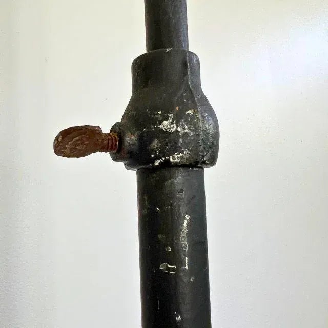 Metal Mid-Century Adjustable, Wrought Iron Tripod Plant Stands, Indoor/Outdoor, Pair For Sale - Image 7 of 12