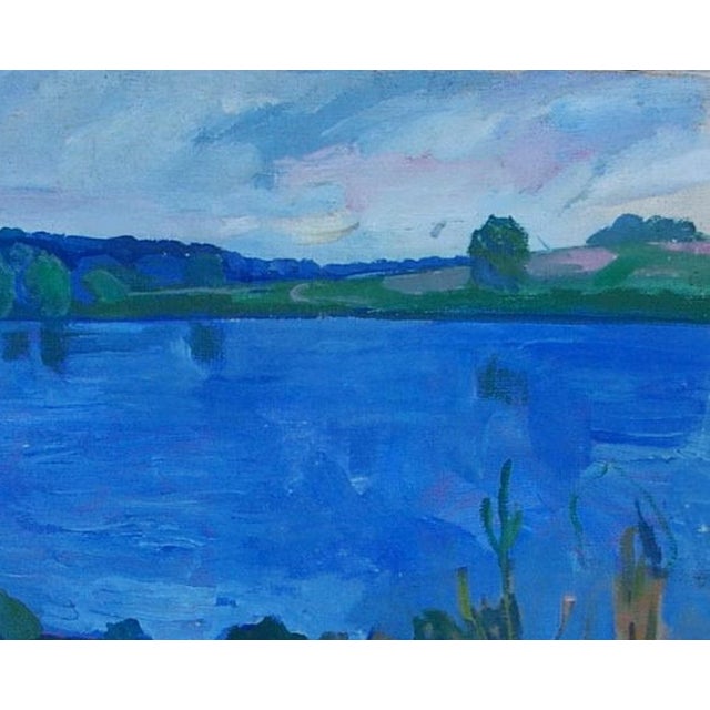 Realism Impressionist River Oil Painting, Ukrainian Art, 1970s 81-100 For Sale - Image 3 of 6