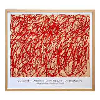 Cy Twombly Foundation Abstract Expressionist Lithograph Print Framed Exhibition Poster " Bacchus " 2006 For Sale