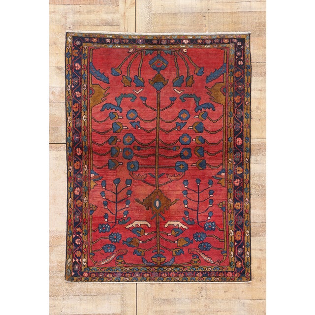 Antique Persian Lilihan Rug, 04'00 X 05'04 For Sale - Image 10 of 10