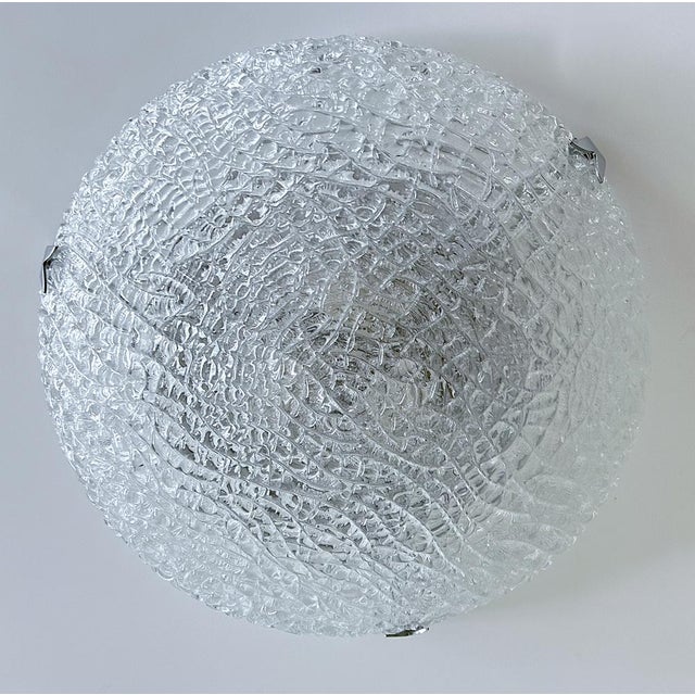 Large Glass Flush Mount from Kaiser-Leuchten, 1970s For Sale - Image 12 of 14