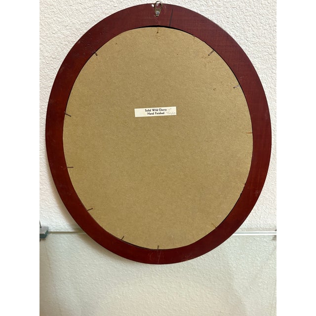 Pink Vintage Pair of I. B. Fischer Co. Oval Framed Magnolia Prints For Sale - Image 8 of 9