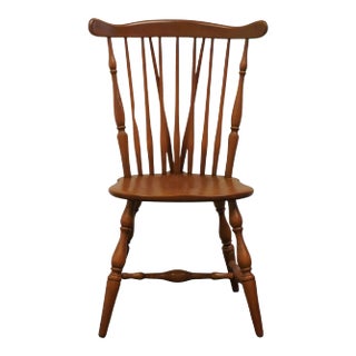 Heywood Wakefield Solid Maple Colonial Early American Duxbury Windsor Dining Side Chair 205-11 - Cinnamon Finish For Sale