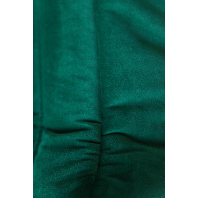 Ligne Roset Togo Lounge Chair in Bottle Green Velvet by Michel Ducaroy for Ligne Roset For Sale - Image 4 of 16