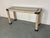 Vintage Regency Italian Travertine and Brass Console Table by Maitland Smith, 1980s For Sale - Image 9 of 14