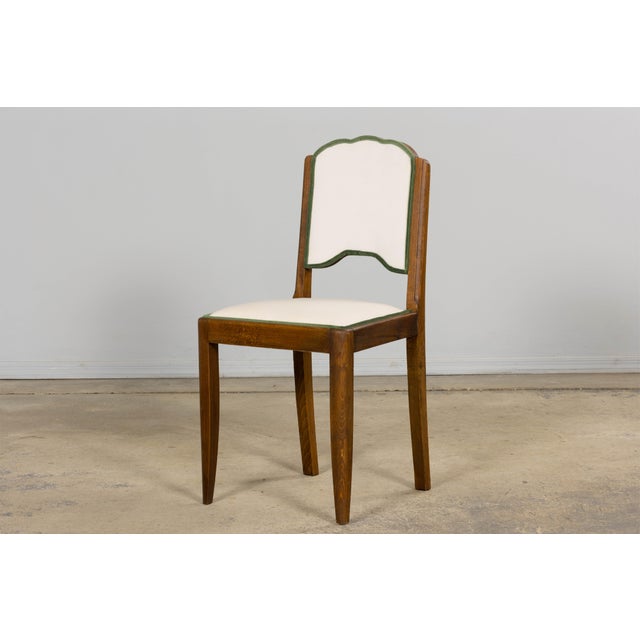 1930s French Art Deco Maple Dining Chairs With Scalloped Backs, Set of 6 For Sale - Image 14 of 18