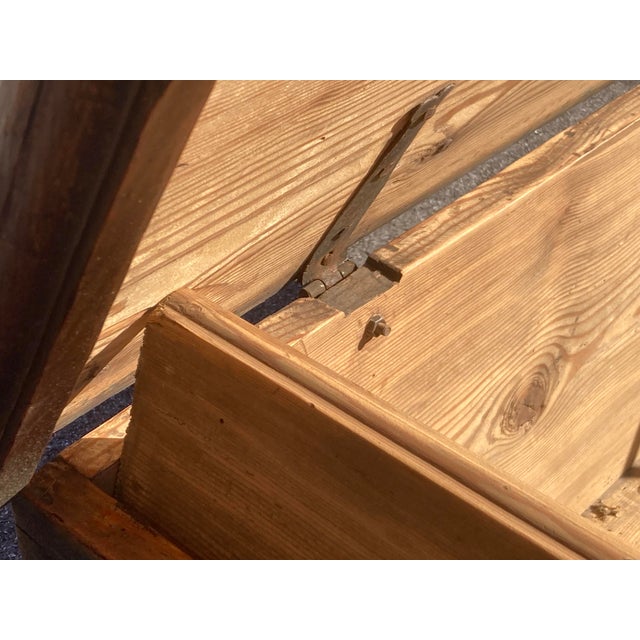 Mid 19th Century Pine Trunk or Blanket Chest in Original Paint For Sale - Image 14 of 15