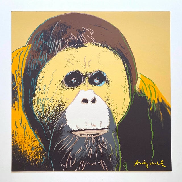 Andy Warhol Vintage 1986 Lmtd Edtn Endangered Species Fine Art Lithograph Print " Orangutan " 1983 For Sale - Image 11 of 13