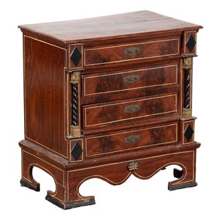 ​​​​​​​Late 18th Century Danish Pine Small Chest of Drawers, Possible Jewelry Chest For Sale