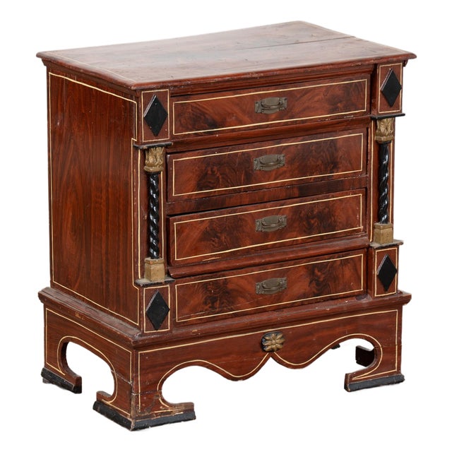 ​​​​​​​Late 18th Century Danish Pine Small Chest of Drawers, Possible Jewelry Chest For Sale