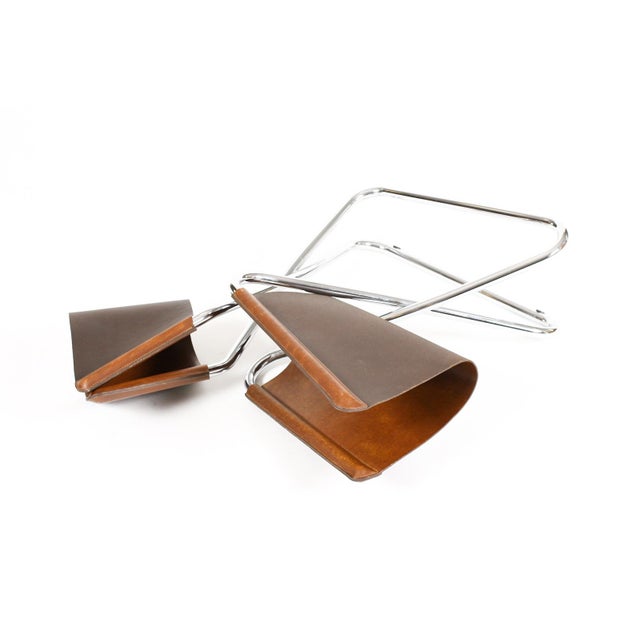 Vintage Mid Century Tubular Chrome Folding ‘Z-Down’ Lounge Chair — Erik Magnussen for Torben Ørskov For Sale - Image 9 of 11
