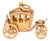 Vintage Portuguese Carriage Charm 19k Yellow Gold Pendant Fine Jewelry For Sale