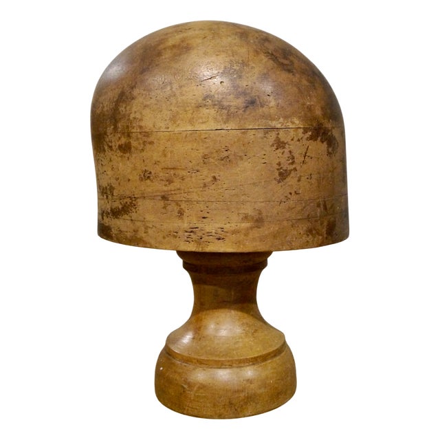 Antique French Hat Block on Stand from Milliners, 1900s For Sale