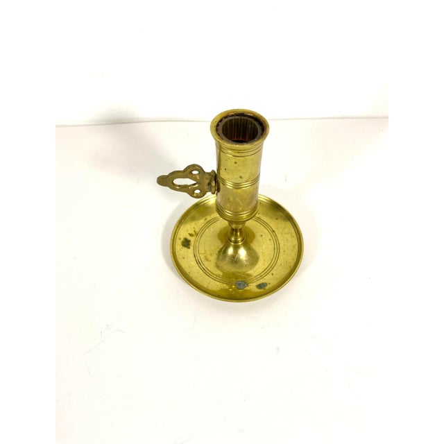 Brass Vintage Brass Push Up Candleholder Adjustable With Patina For Sale - Image 8 of 8