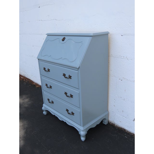 Jasper Cabinet French Painted Gray Secretary Desk 6634 For Sale - Image 14 of 17