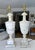 1950s 1950s Large Pair Italian Column Neoclassical Alabaster Table Lamps For Sale - Image 5 of 16