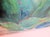 A Large Original Acrylic on Canvas Signed T. Jalisca, of a "Agave" Plant in Shades of Green and BlueWith a Blue Back Ground in the Manner Mark Gates For Sale - Image 4 of 4